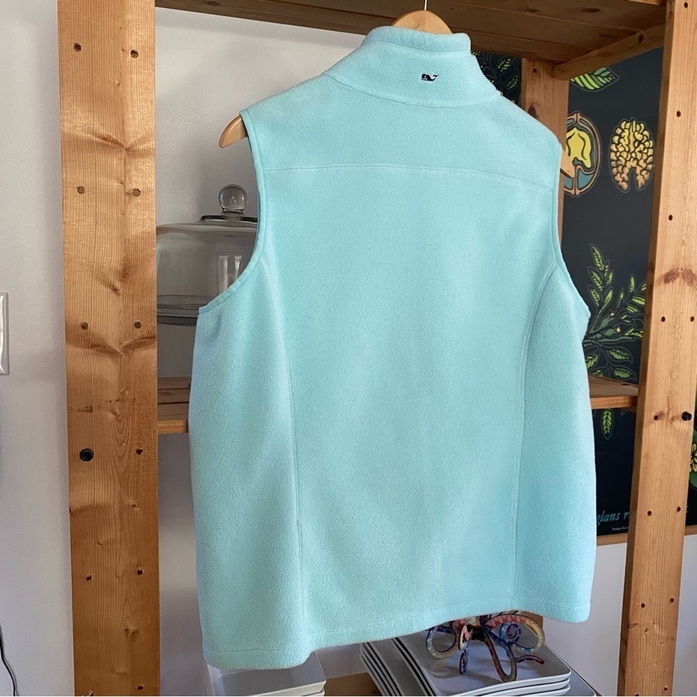 Vineyard Vines Light Blue Fleece Full Zip Vest Large - Picture 5 of 15